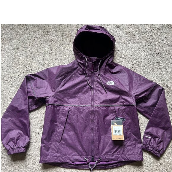 New Women's North Face Antora Rain Parka Jacket Size M Black Currant Purple $130 - Picture 1 of 7